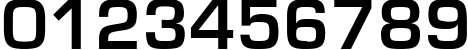 Пример написания цифр шрифтом Square721 Dm Normal