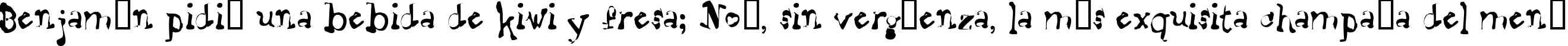 Пример написания шрифтом Staggering Bob текста на испанском