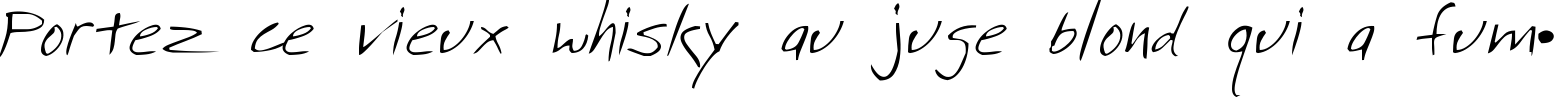 Пример написания шрифтом Stan's Hand текста на французском