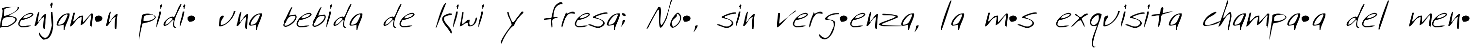 Пример написания шрифтом Stan's Hand текста на испанском