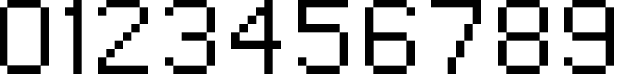 Пример написания цифр шрифтом standard 09_56