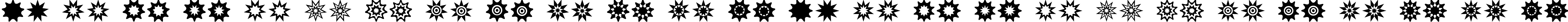 Пример написания английского алфавита шрифтом Star Things 3