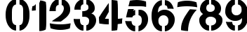 Пример написания цифр шрифтом Stencilia-Bold