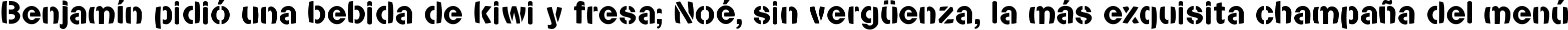Пример написания шрифтом Stencilia-Bold текста на испанском
