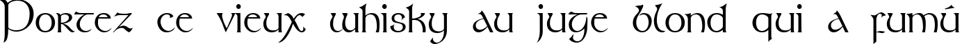 Пример написания шрифтом Stonehenge текста на французском