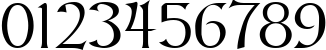 Пример написания цифр шрифтом Stonehenge