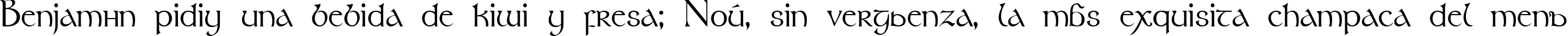 Пример написания шрифтом Stonehenge текста на испанском