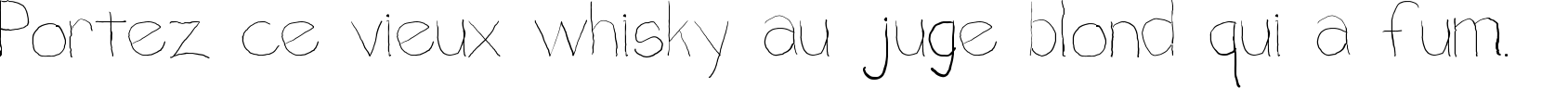 Пример написания шрифтом Stosh текста на французском