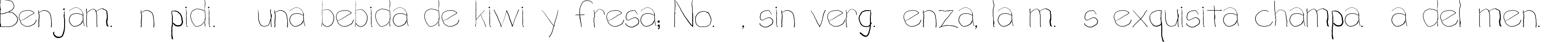 Пример написания шрифтом Stosh текста на испанском