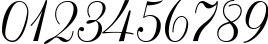 Пример написания цифр шрифтом Stradivari script