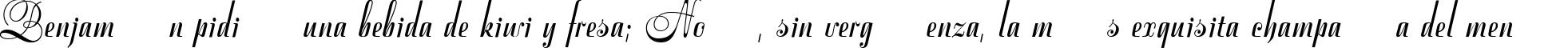 Пример написания шрифтом Stradivari script текста на испанском