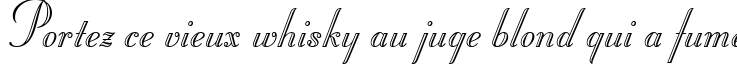Пример написания шрифтом Stuyvesant BT текста на французском
