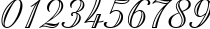 Пример написания цифр шрифтом Stuyvesant BT