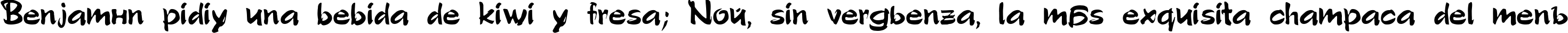Пример написания шрифтом Stylo Bold текста на испанском
