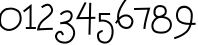 Пример написания цифр шрифтом Submarine