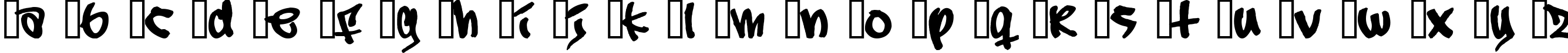 Пример написания английского алфавита шрифтом Subway