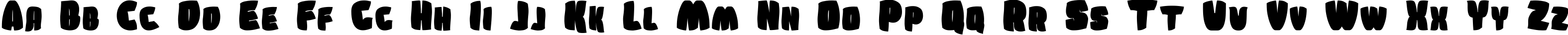 Пример написания английского алфавита шрифтом Sumkin freetype MRfrukta 2010