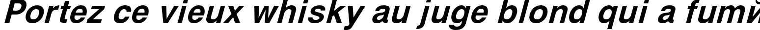 Пример написания шрифтом Svoboda Bold Italic текста на французском