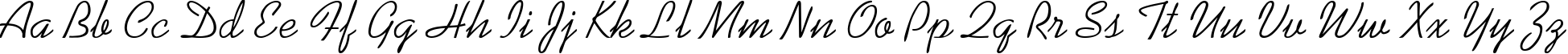 Пример написания английского алфавита шрифтом Swenson
