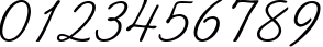 Пример написания цифр шрифтом Swenson