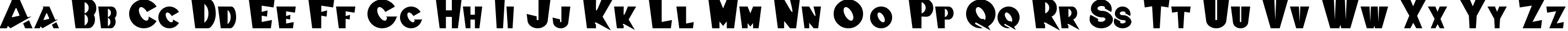 Пример написания английского алфавита шрифтом Swiss Cheesed
