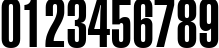 Пример написания цифр шрифтом Swiss 911 Ultra Compressed BT