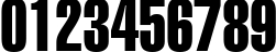 Пример написания цифр шрифтом Swiss 911 Extra Compressed BT