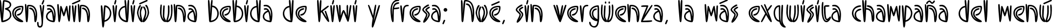 Пример написания шрифтом Swizzle текста на испанском