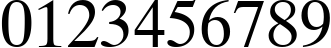 Пример написания цифр шрифтом Symbol Proportional BT