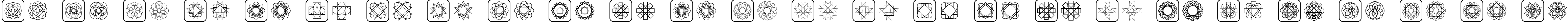 Пример написания английского алфавита шрифтом Symmetric Things