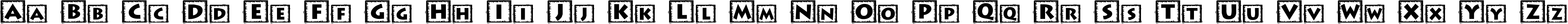 Пример написания английского алфавита шрифтом Taco Box