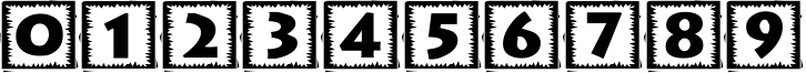 Пример написания цифр шрифтом Taco Box