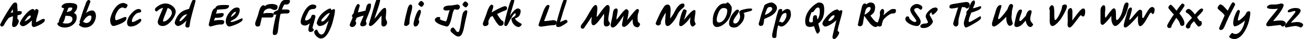 Пример написания английского алфавита шрифтом Tagir DP Normal