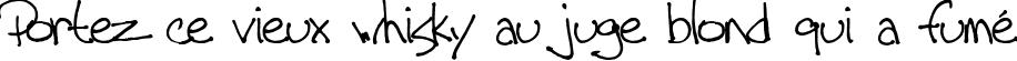 Пример написания шрифтом Tall Paul текста на французском
