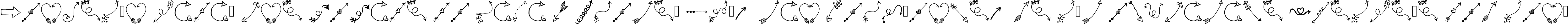 Пример написания шрифтом Tanaestel Doodle Arrows Regular текста на испанском