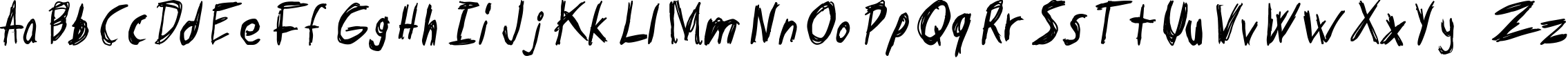 Пример написания английского алфавита шрифтом Tape Loop