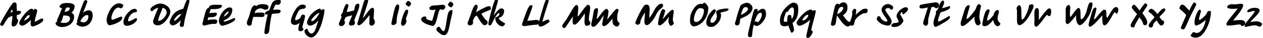 Пример написания английского алфавита шрифтом TatianaC