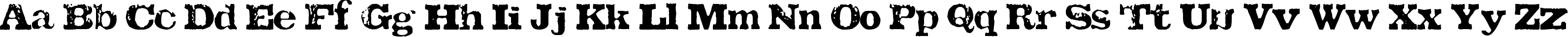Пример написания английского алфавита шрифтом TATU
