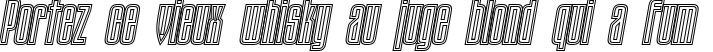 Пример написания шрифтом TauernEC Italic текста на французском