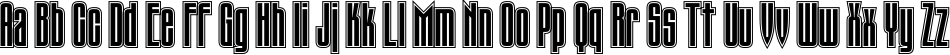 Пример написания английского алфавита шрифтом TauernICTT