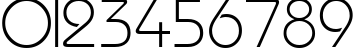Пример написания цифр шрифтом Taurus-Light