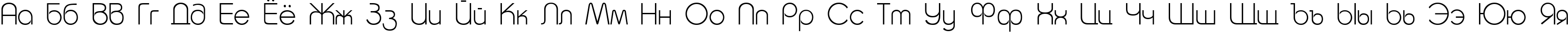 Пример написания русского алфавита шрифтом TaurusLight Normal