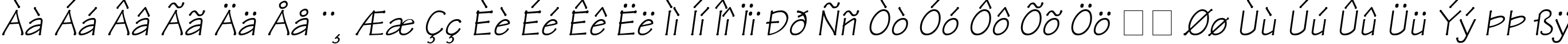 Пример написания русского алфавита шрифтом Technical Italic