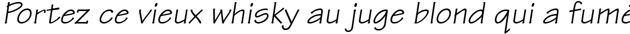 Пример написания шрифтом Technical Italic текста на французском