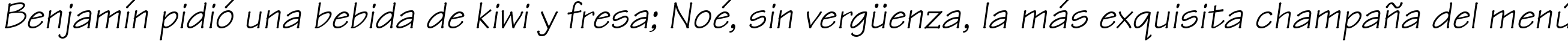 Пример написания шрифтом Technical Italic текста на испанском