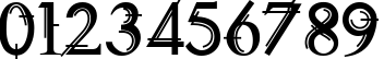 Пример написания цифр шрифтом Technovia Caps