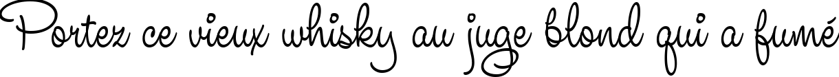 Пример написания шрифтом Teddy Bear текста на французском
