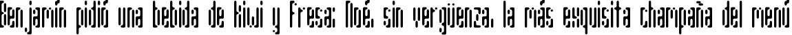 Пример написания шрифтом TekStencil текста на испанском