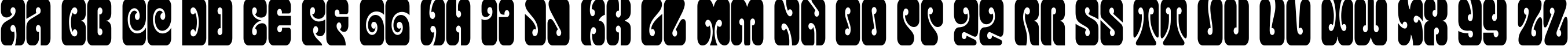 Пример написания английского алфавита шрифтом Terpsichora