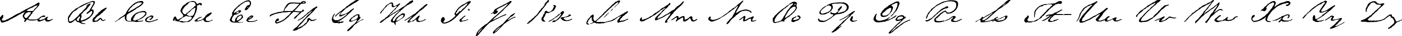 Пример написания английского алфавита шрифтом TexasHeroBETA Medium